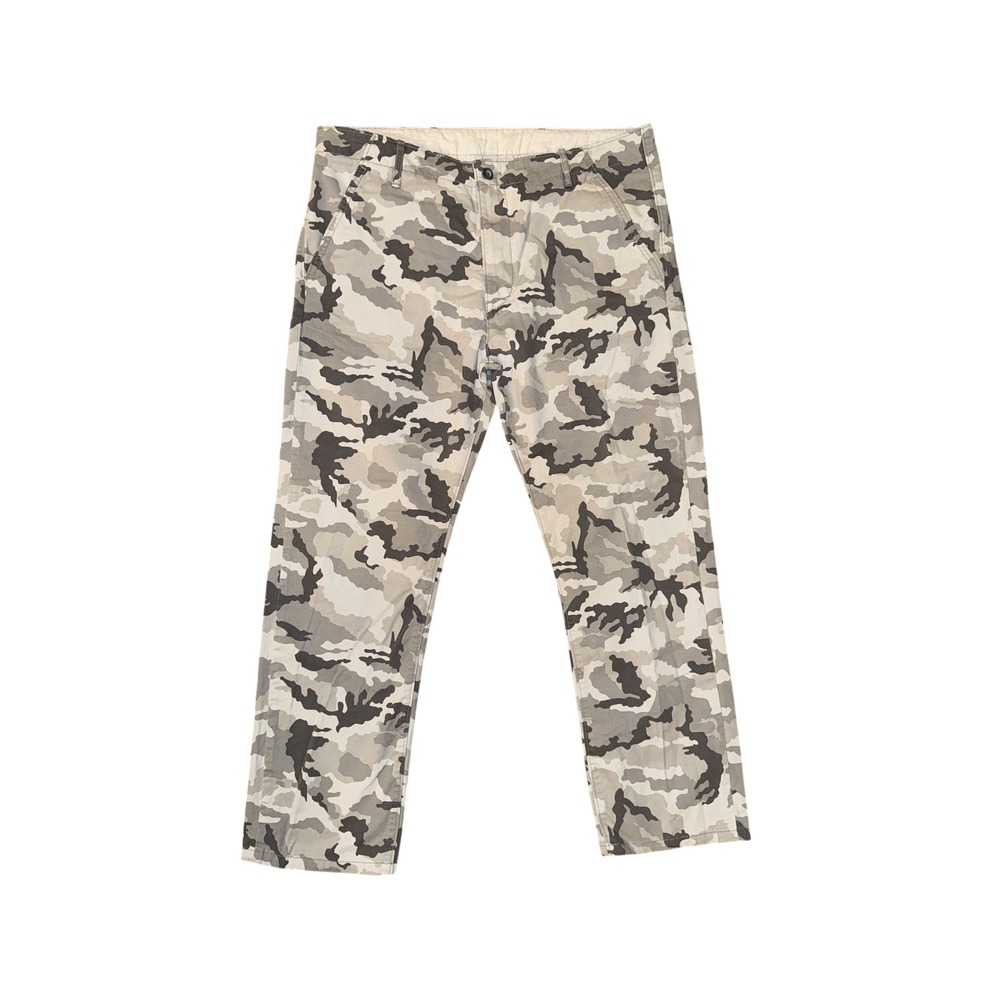 Levi Strauss Camo Pants‎ Mens W38 L32 Grey White Black Straight Leg Twill